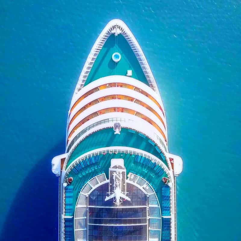 large cruise ship in the ocean